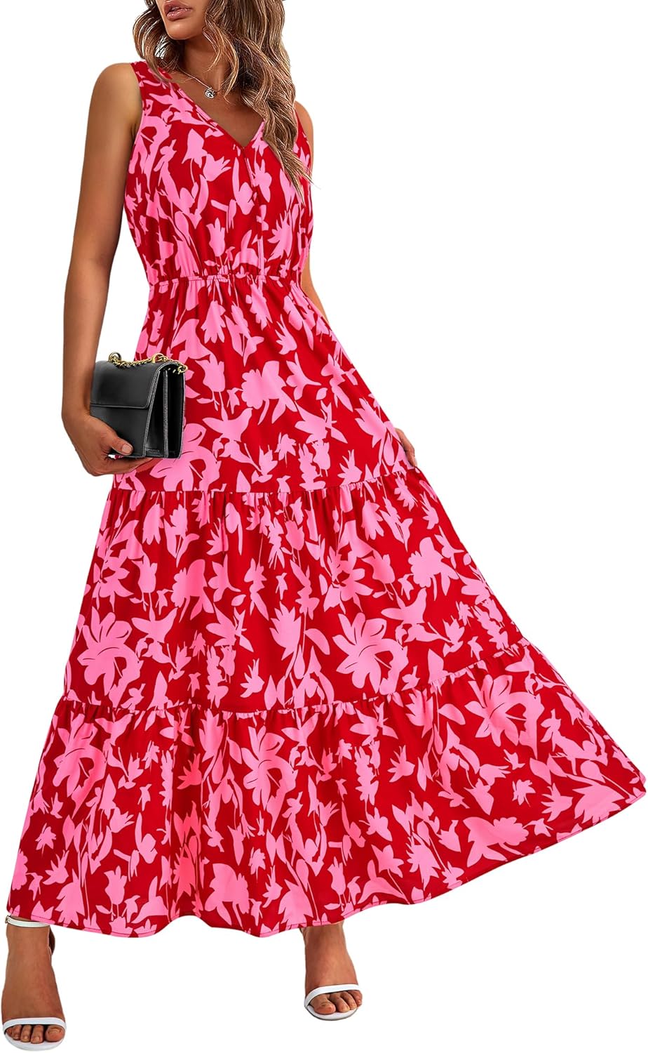 BTFBM Women Summer Dresses Casual Maxi Floral Wedding Guest Dress