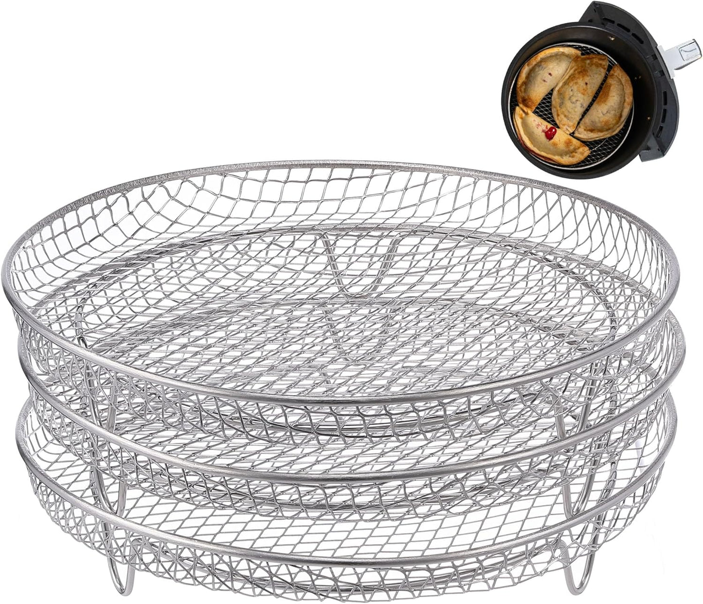 Multi-Layer Stainless Steel Air Fryer Rack Set