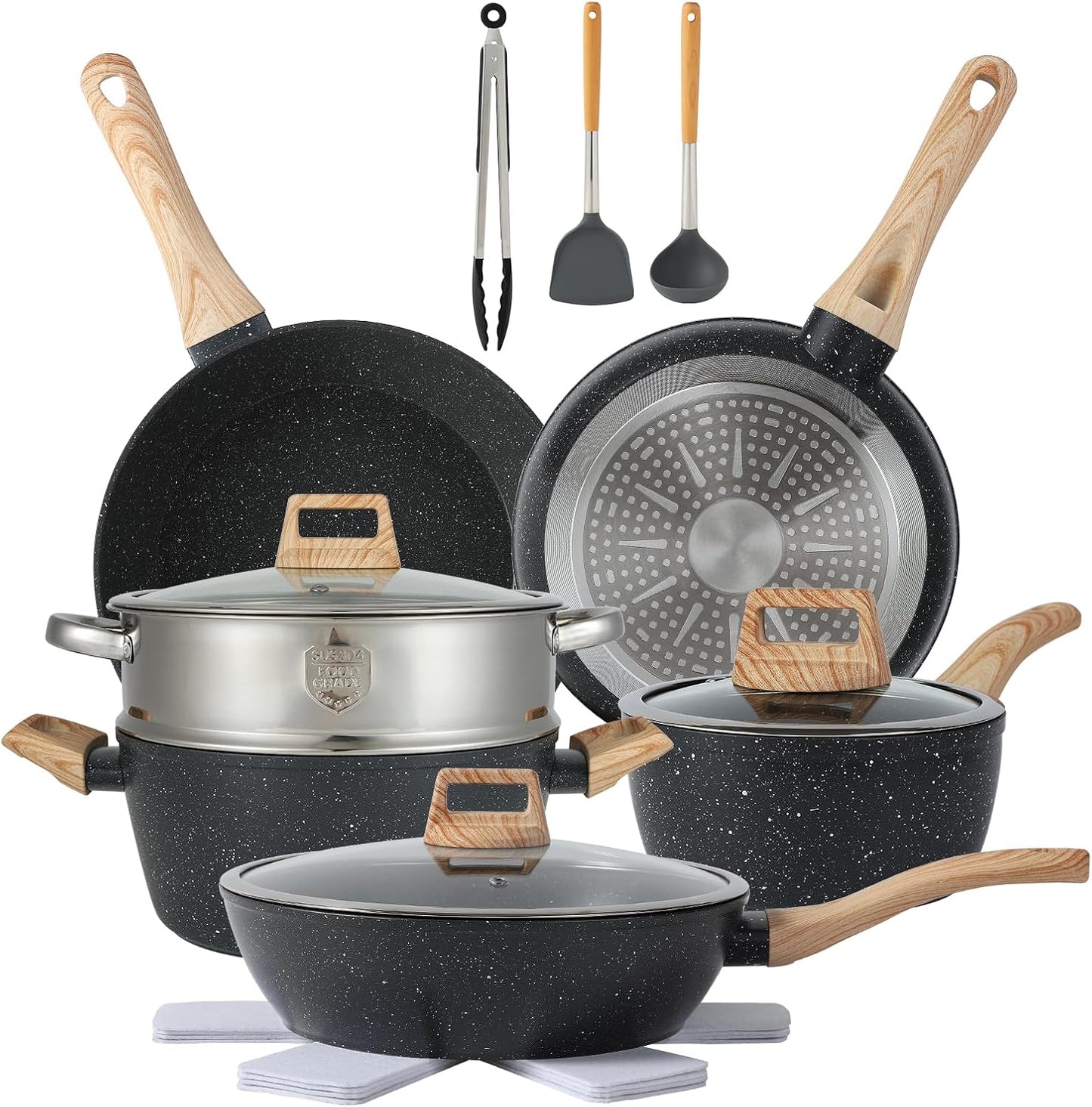 16PCS Non Stick Cookware Set for Effortless Cooking Experience