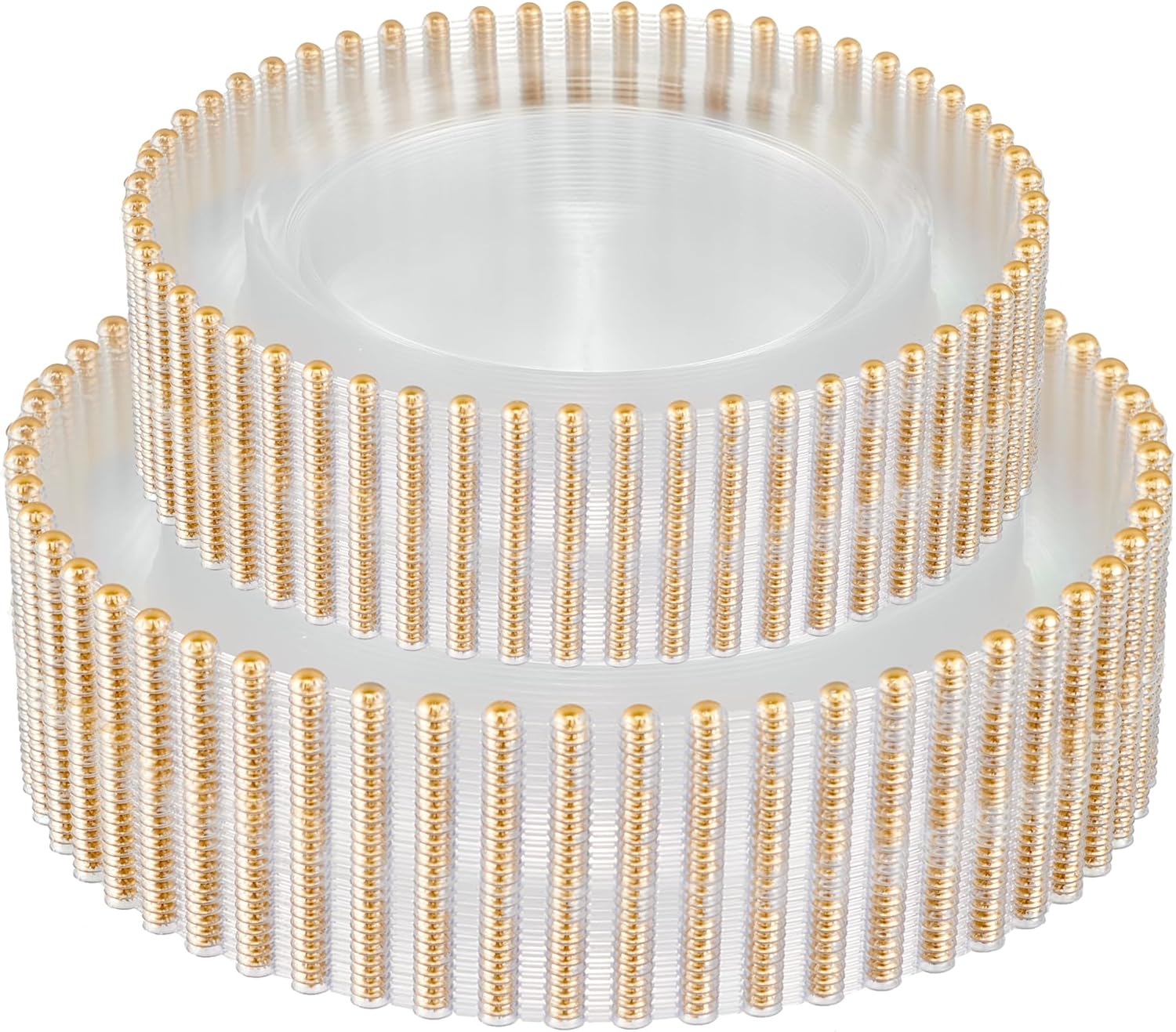 Elegant 64 Piece Combo Plastic Dinner Plates for Special Events
