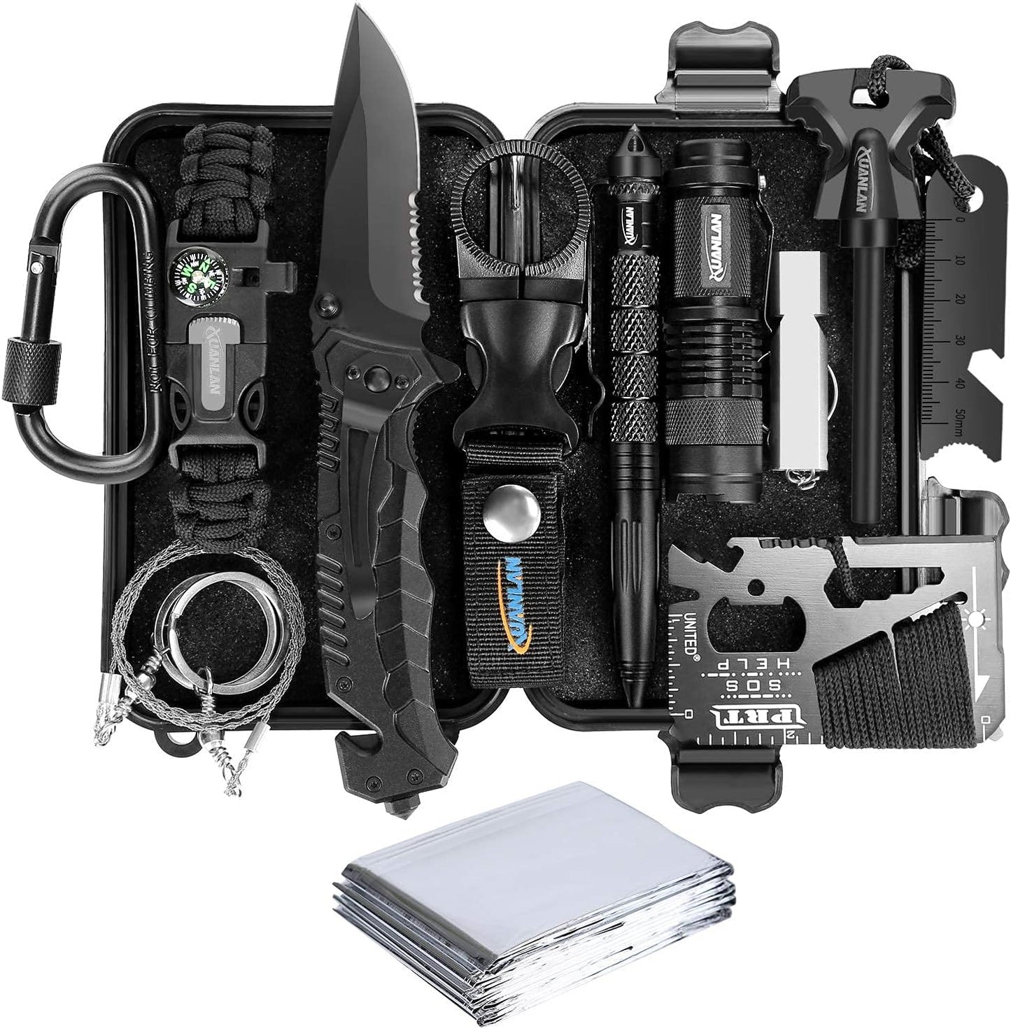 XUANLAN 13-in-1 Emergency Survival Kit: Ultimate Outdoor Gear