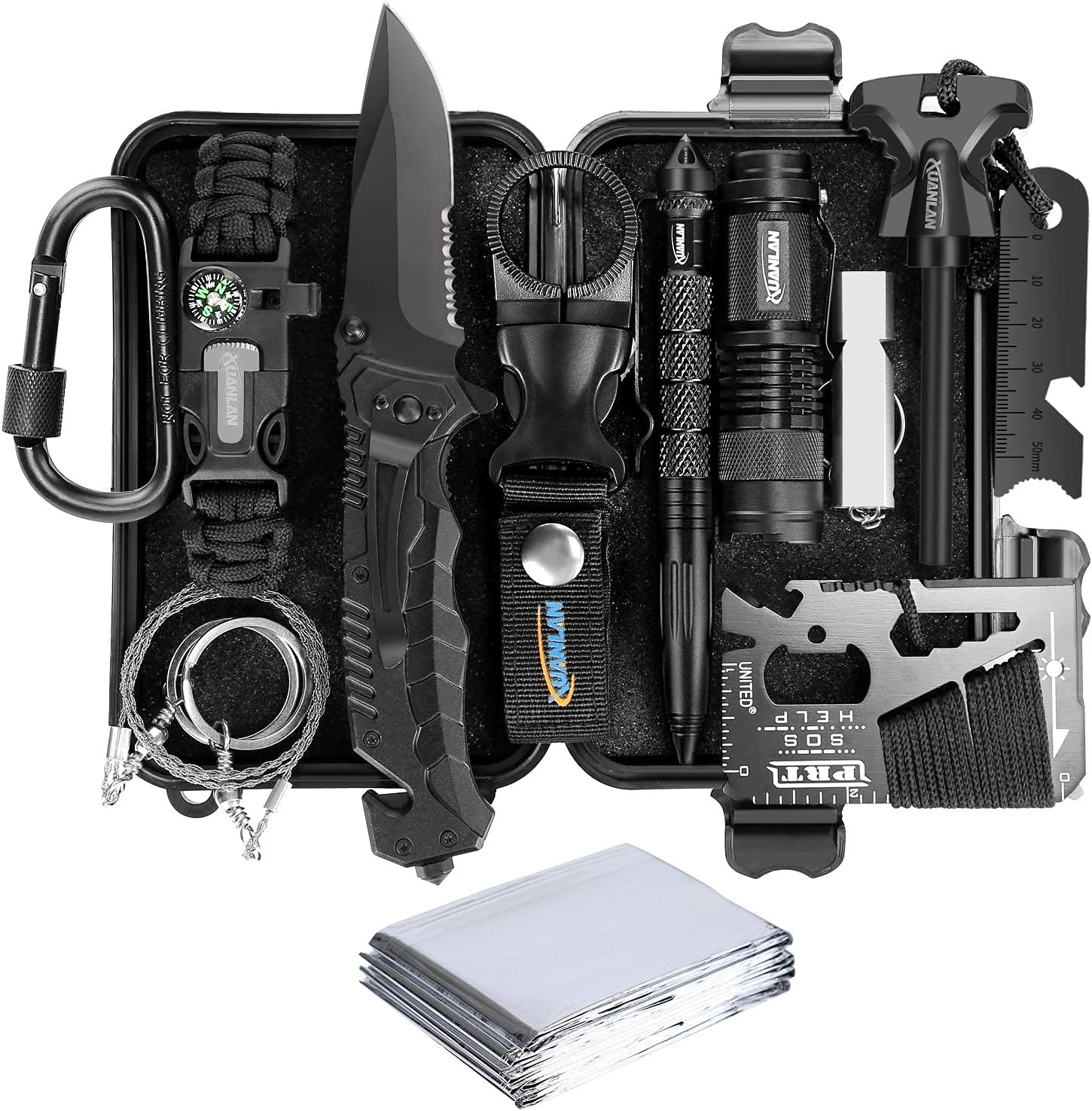 XUANLAN 13-in-1 Emergency Survival Kit: Ultimate Outdoor Gear
