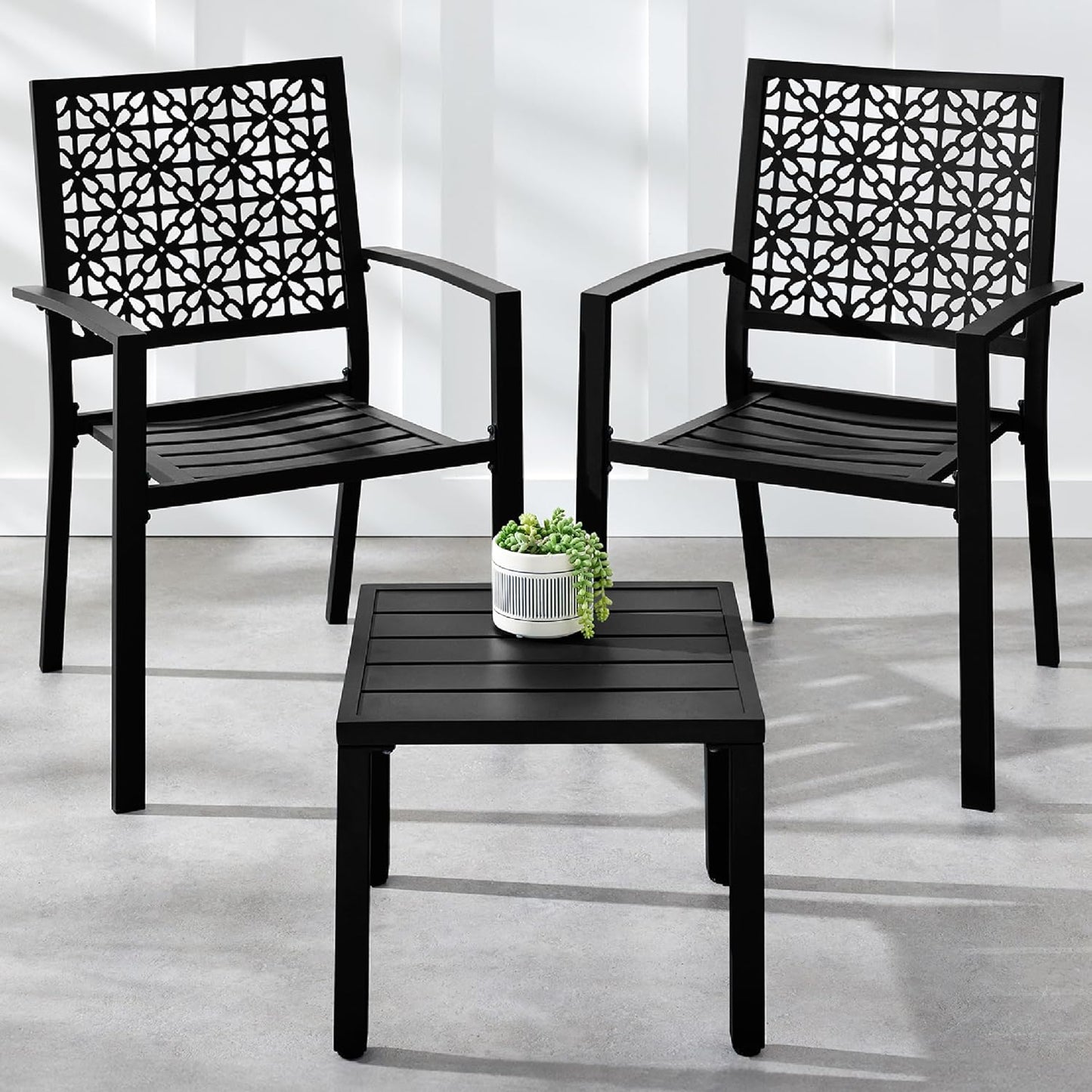 Best Choice Products 3-Piece Outdoor Bistro Set for Garden Use