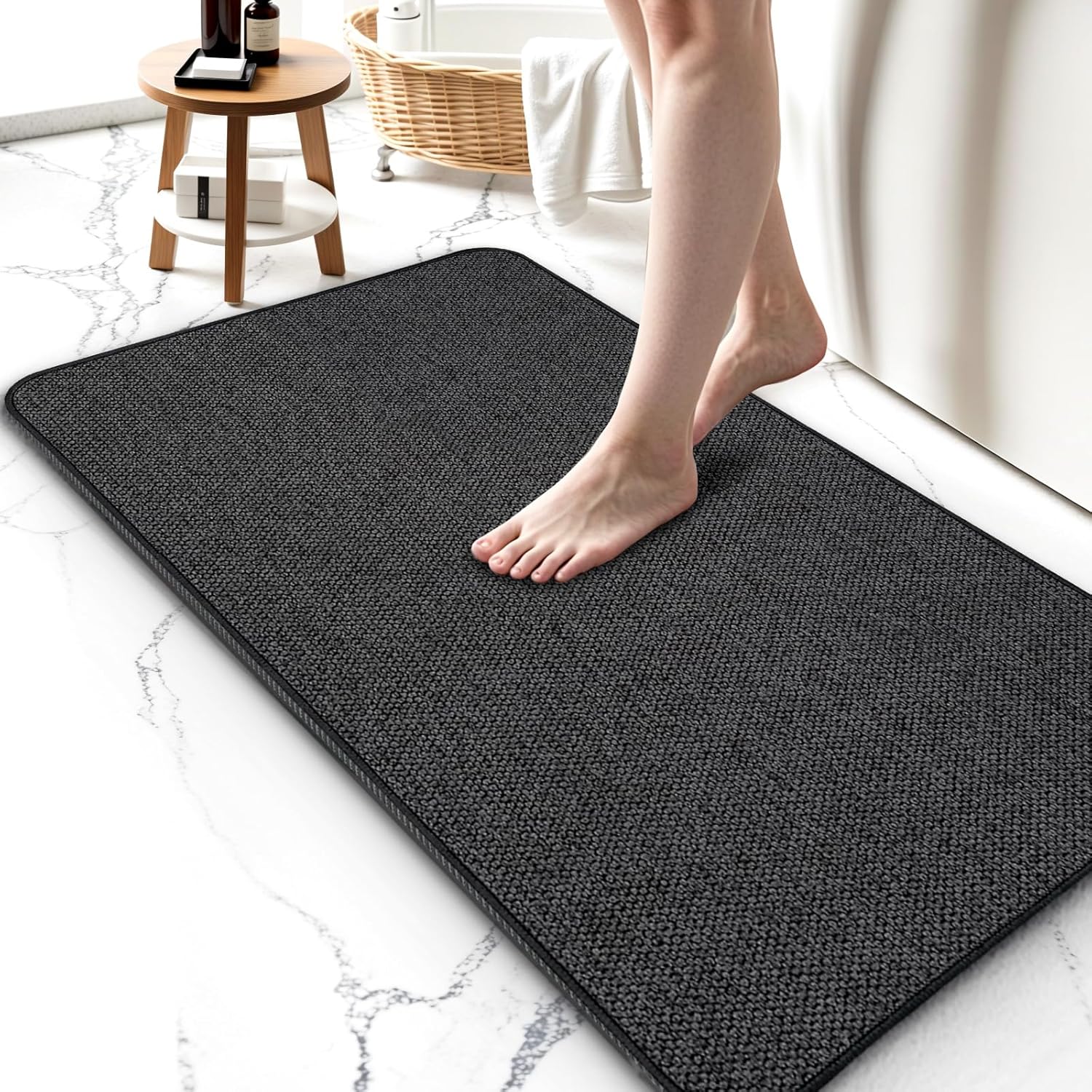 Upgraded Bathroom Rugs 24x48Inch Non-Slip Quick Dry Mat