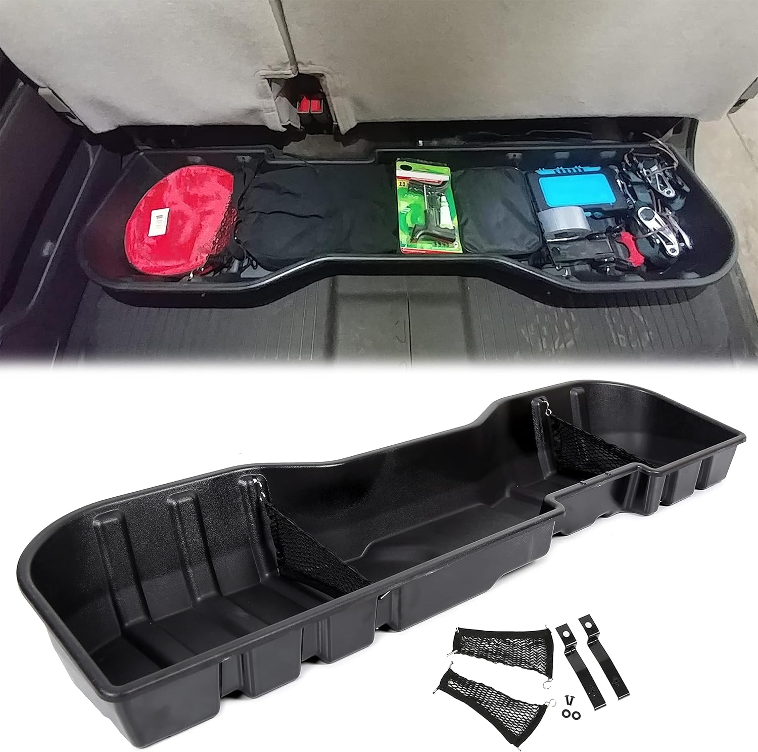 ECOTRIC Under Seat Storage Box for Silverado and Sierra 2007-2019