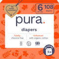 Pura Size 6 Eco-Friendly Diapers (29+ lbs) - Up to 12 Hours Protection