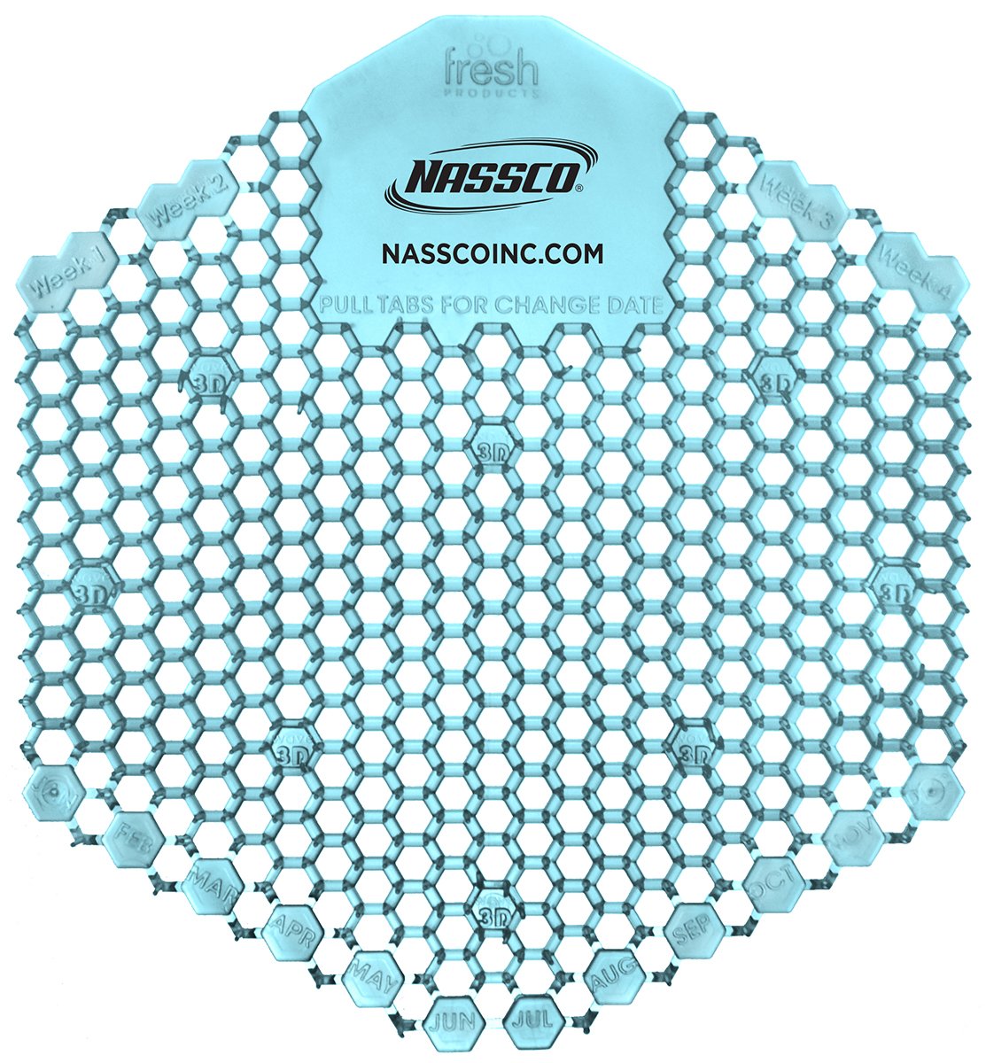 Wave 3D Enzymatic Urinal Screen, Ocean Mist - 10 Pack