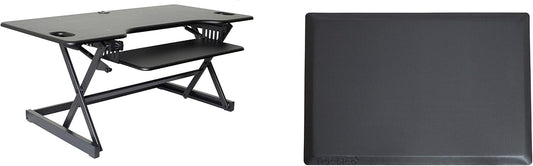 Rocelco 46in Large Height Adjustable Standing Desk Converter Bundle