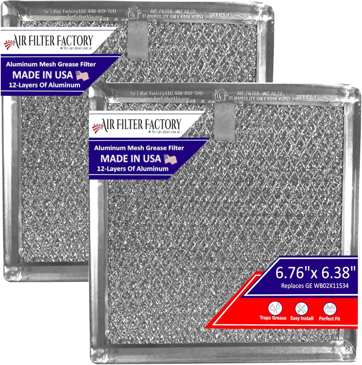 GE Microwave Vent Filter 2-Pack | Improved Kitchen Air Quality