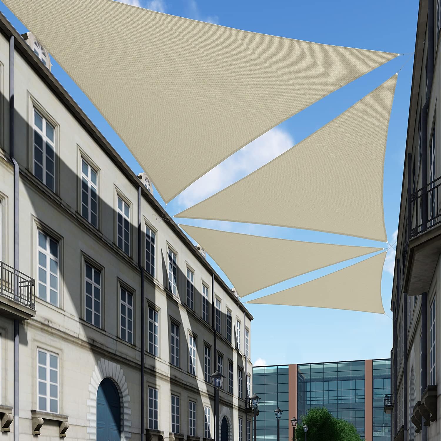 TANG 18ft x 18ft x 18ft Sun Shade Sail for Outdoor Activities