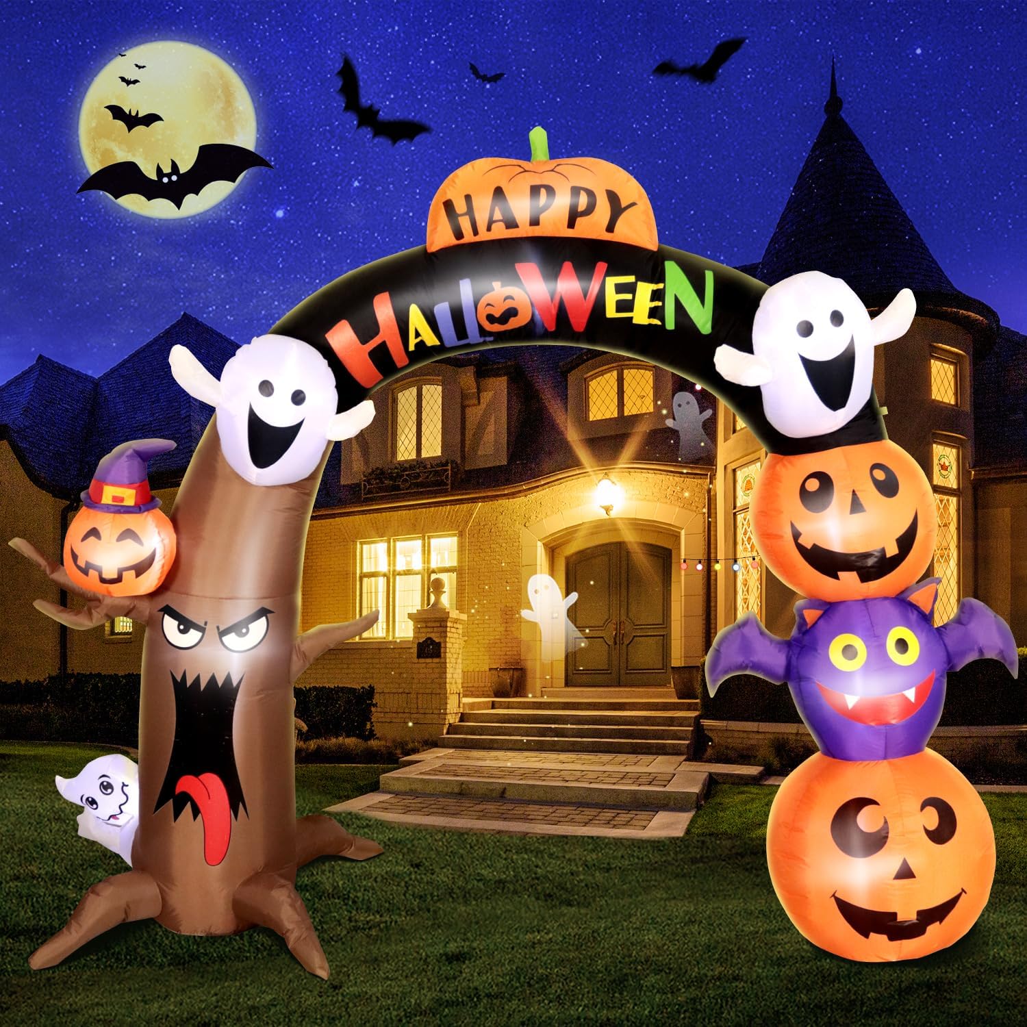 Giant Halloween Inflatable Decorations Dead Tree Arch for Yard