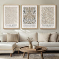 Framed Large William Morris Vintage Wall Art Set of 3 Prints