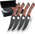 Huusk Viking Knives Set of 4 Boning & Chef Knives - Hand Forged Edge