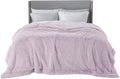 GentleSoft Fluffy Lavender Purple King Size Blanket - Cozy Reversible