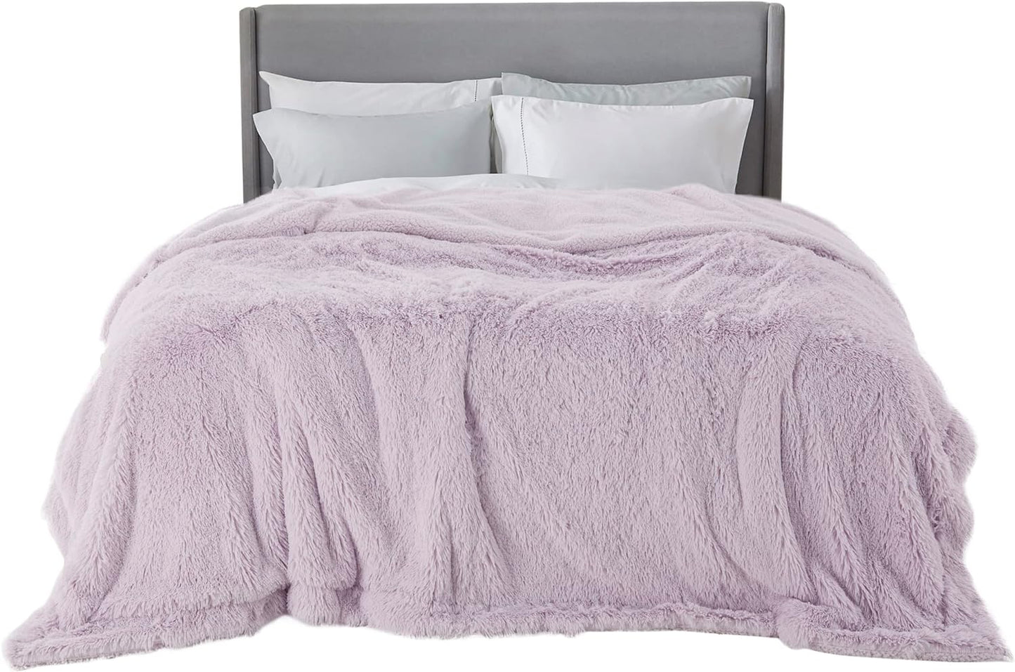 Bedsure GentleSoft Fluffy Lavender Purple King Size Blanket