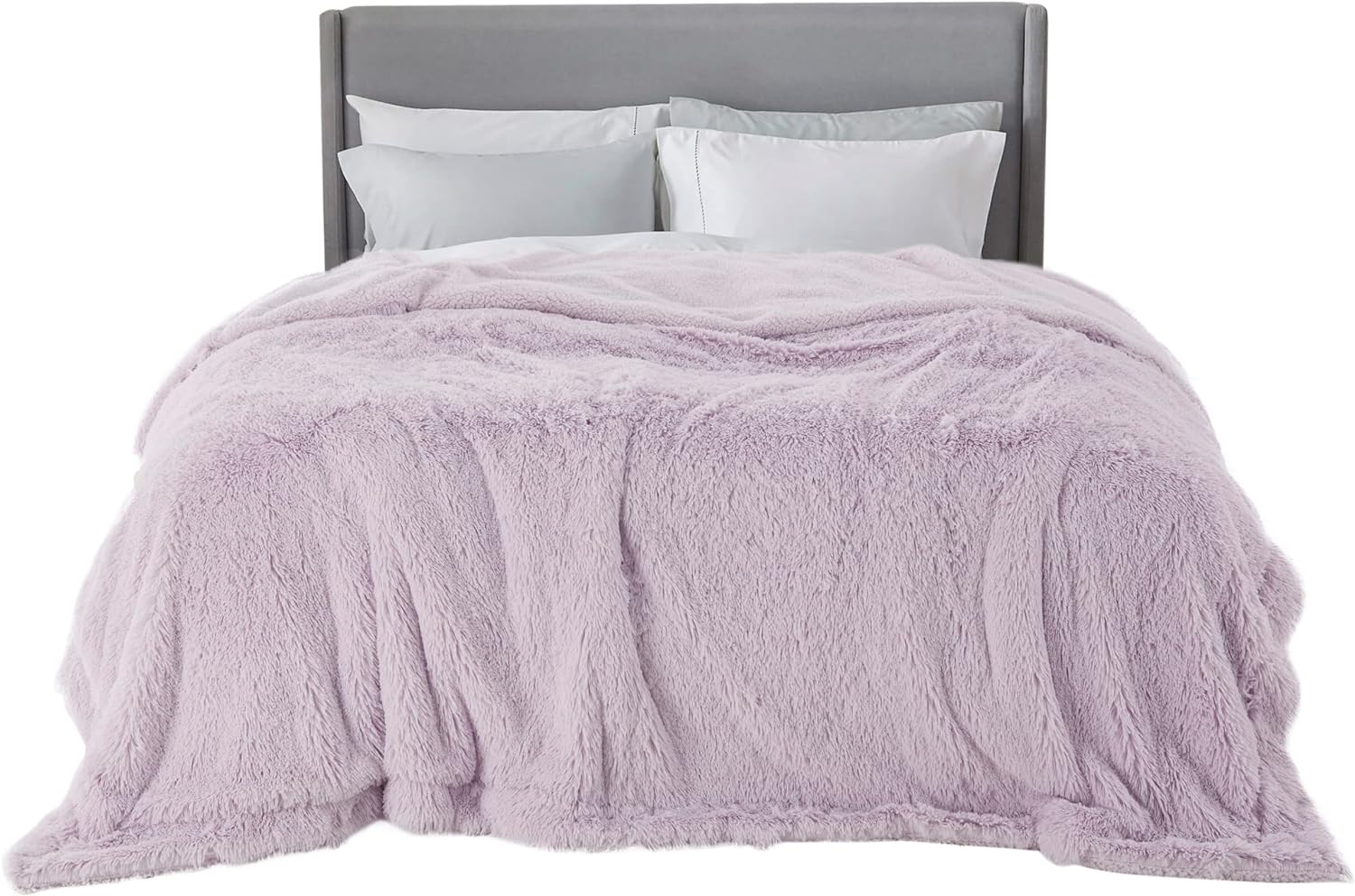 Bedsure GentleSoft Fluffy Lavender Purple King Size Blanket