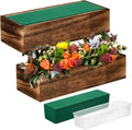 Dandat Wooden Planter Boxes 4-Set for Centerpieces - Rustic Decor