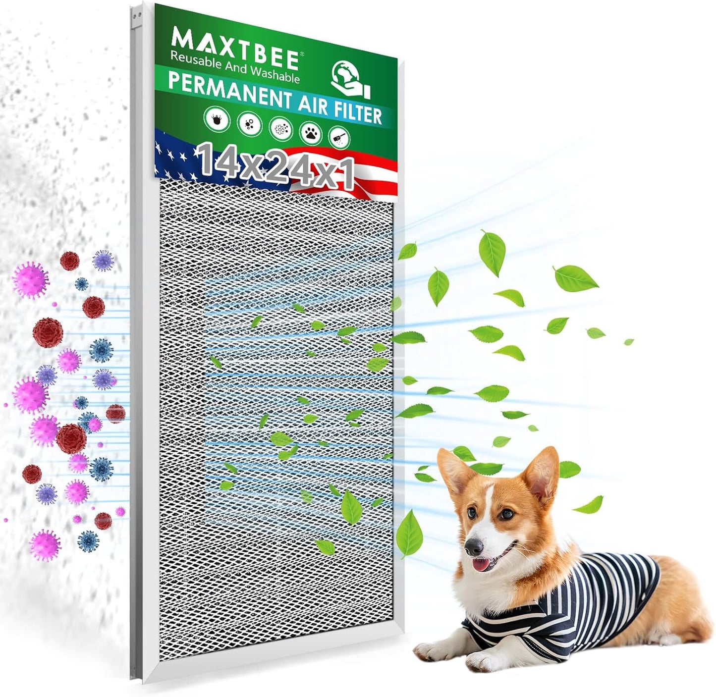 14x24x1 Electrostatic Air Filter for Healthier Home or Office