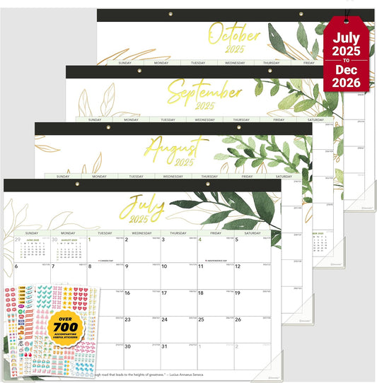 2025-2026 Academic Desk Calendar - Inspiring Quotes