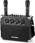 Heartsea Karaoke Machine with 2 Wireless Microphones - Portable 100W