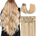 Honsoo Clip In Hair Extensions Strawberry Blonde to Bleach Blonde