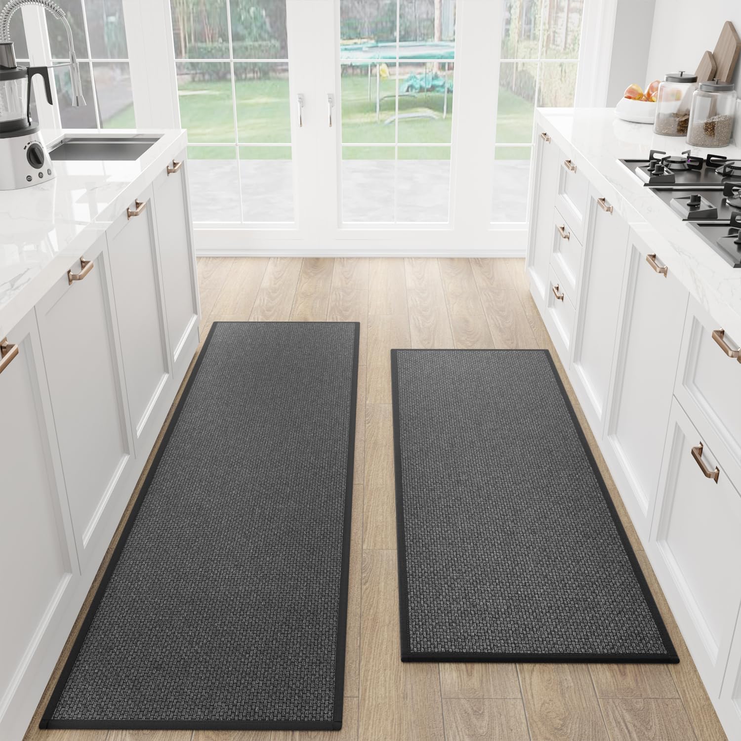 Cushioned Non Slip Kitchen Mat Set of 2 for Comfort and Safety