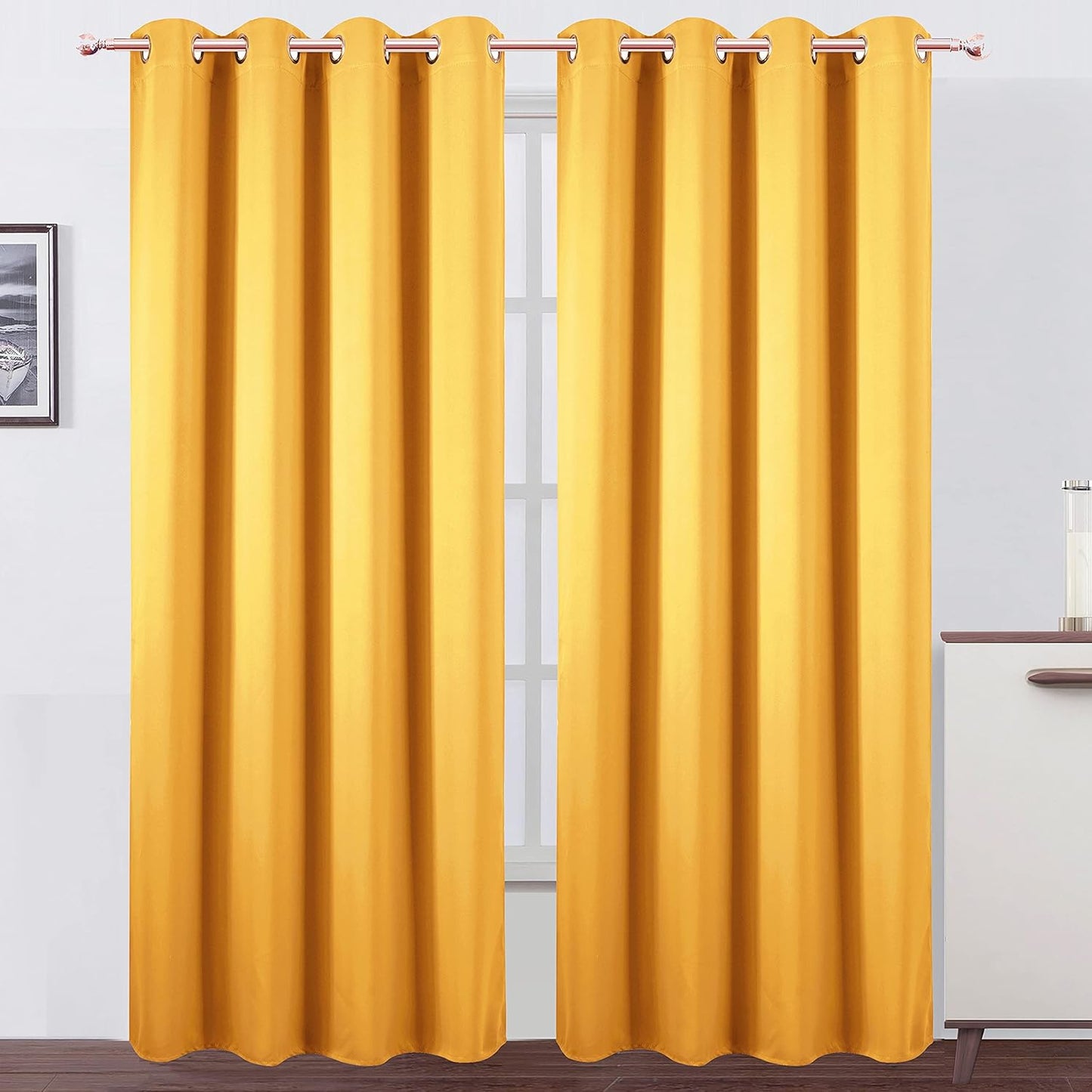 LEMO Blackout Curtains Set of 2 Panels for Room Darkening
