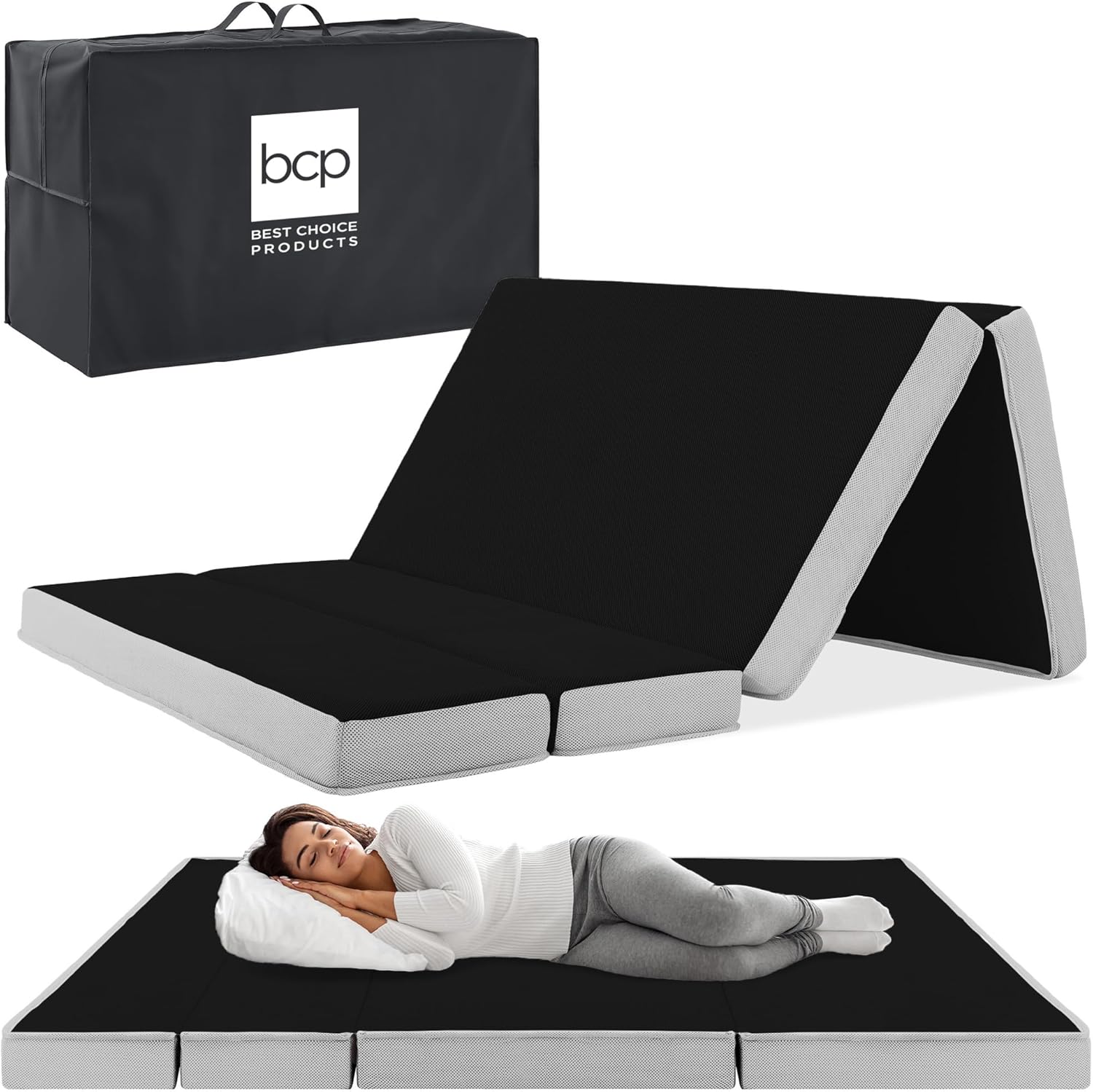 Portable Twin XL-Size Mattress for Camping and Guest Use