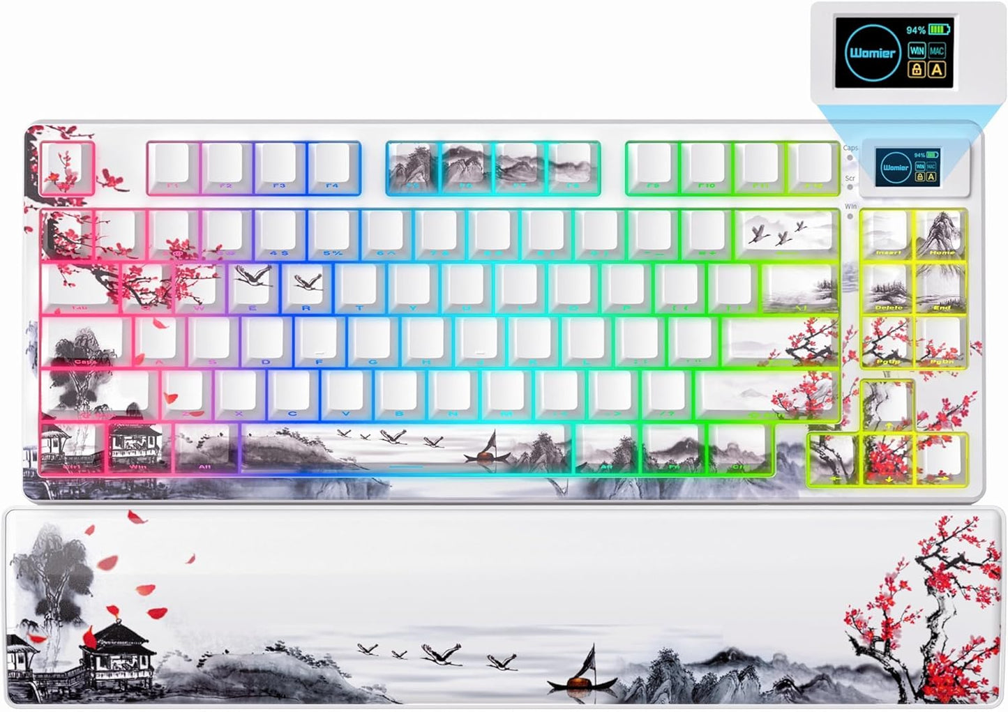Womier Wireless Gaming Keyboard: Hot Swappable, RGB, Mac/Win Compatible