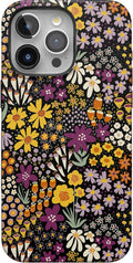 Casely iPhone 15 Pro Case Plum Floral - Bold Protective Design