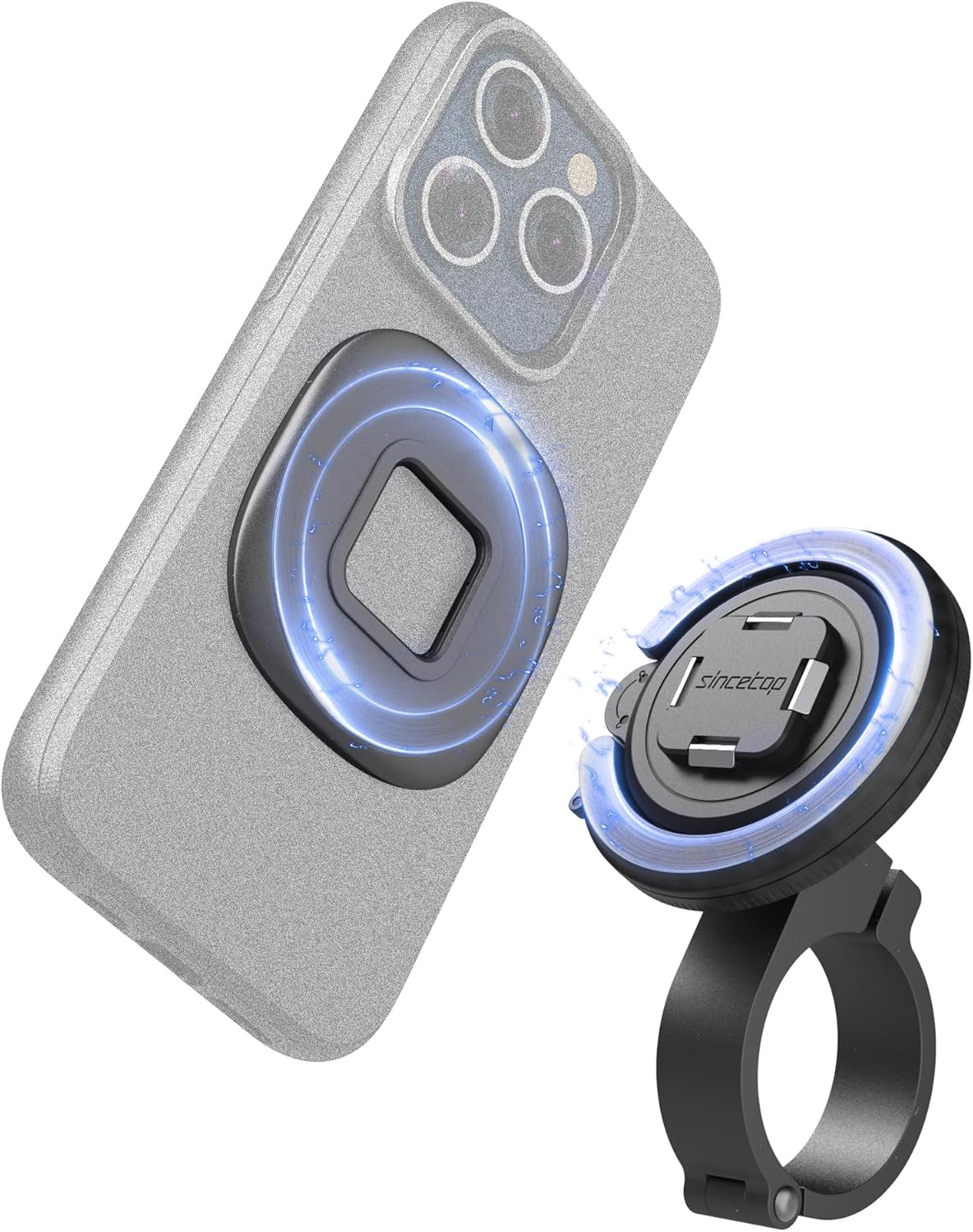 sincetop Bike Magnetic Phone Mount - Quick Release Holder for Riders