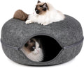 Cat Tunnel for Indoor Cats, Detachable Donut Bed for Fun