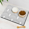 Absorbent Dog Food Mat for Floors - Quick Dry Feeding Pad