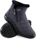 Snow Boots for Women Warm Fur Lined Ankle Booties - Waterproof