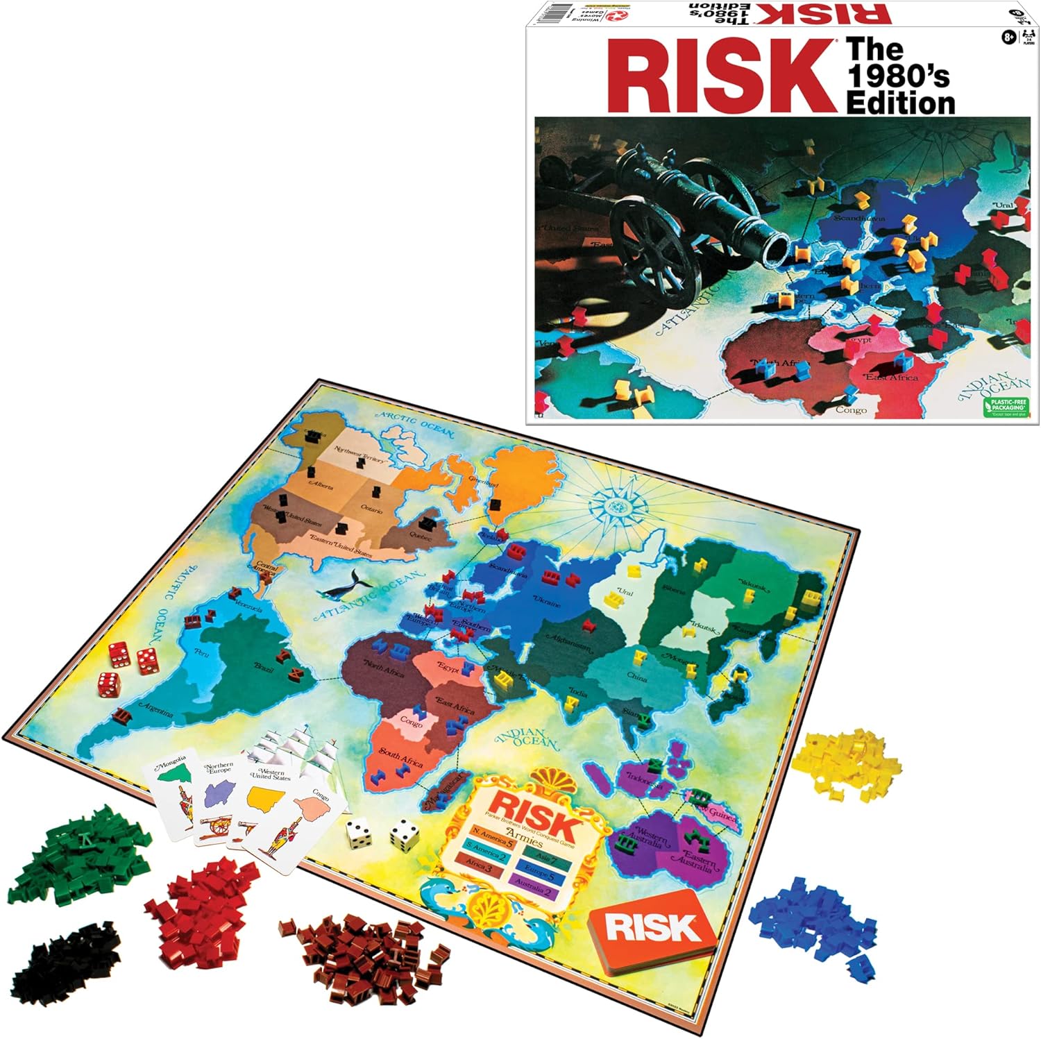 Risk The 1980fts Edition Strategy Board Game for World Domination