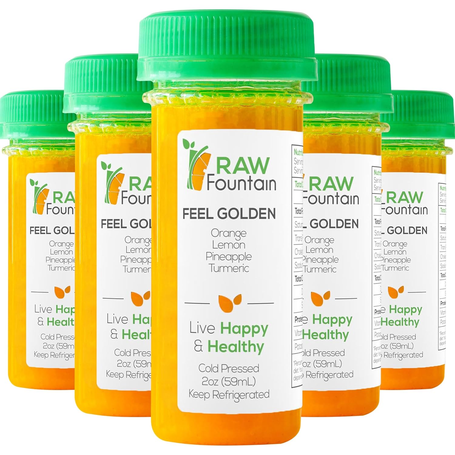 20 Immunity Shots with Orange, Lemon, Pineapple, Turmeric