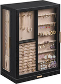 360 Rotating Jewelry Box with 9 Drawers - Vertical Display Organizer