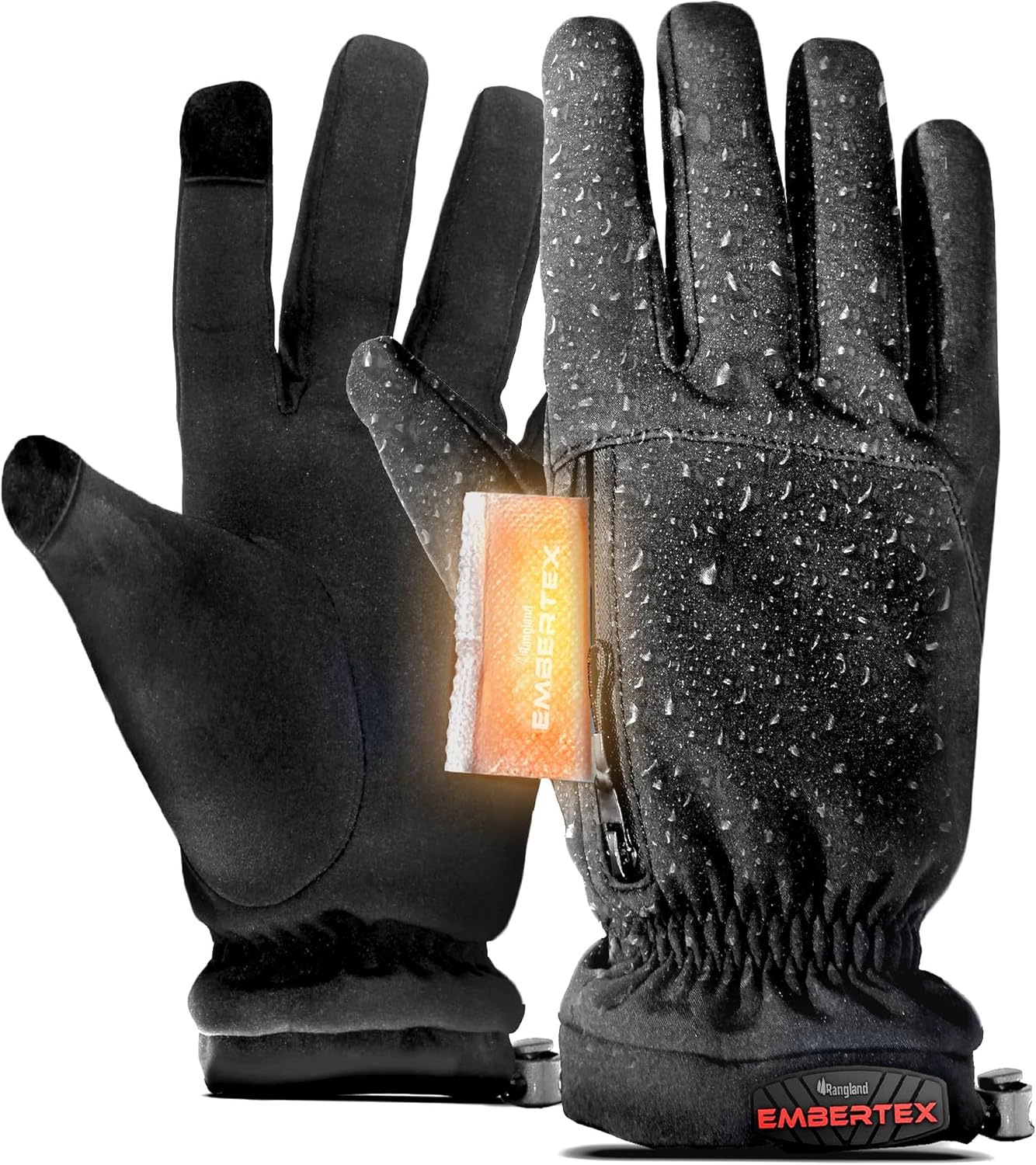 RANGLAND Heated Gloves: 6 Warmers, -20F, High-Dexterity