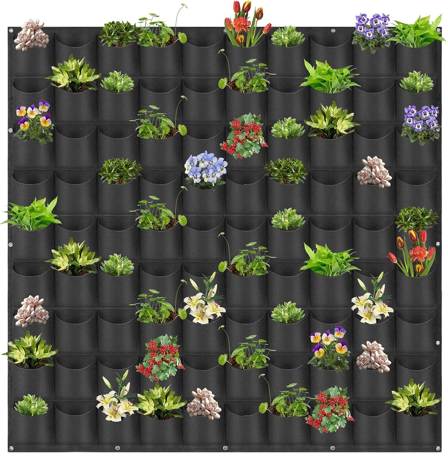 Hanging Planting Grow Bags with 90 Pockets for Vertical Gardening