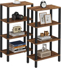 TUTOTAK Small Side Table Narrow End Table - Slim 4-Tier Storage