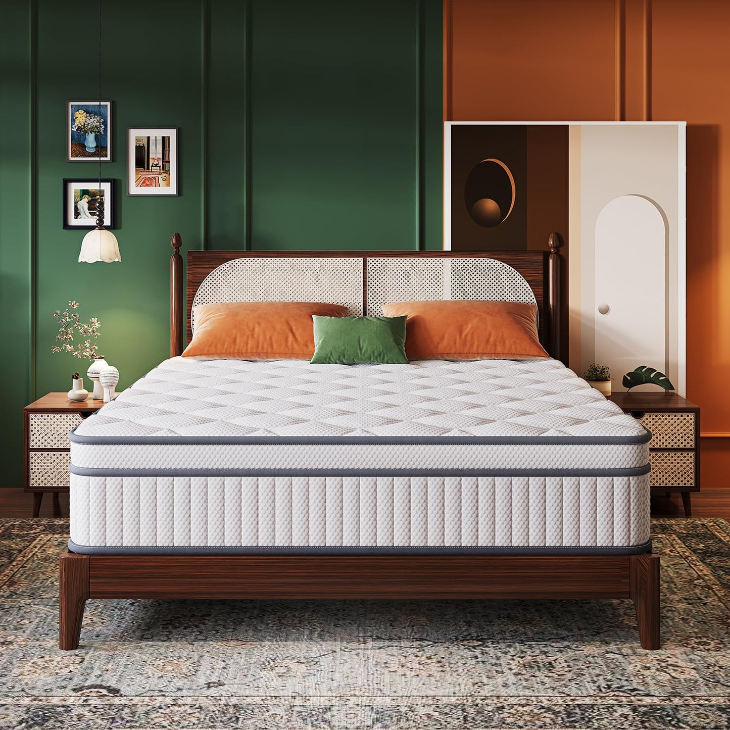 Full Size Mattress with Memory Foam Hybrid for Comfort