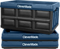 Collapsible Storage Bins 3 Pack - Space-Saving Stackable Crates