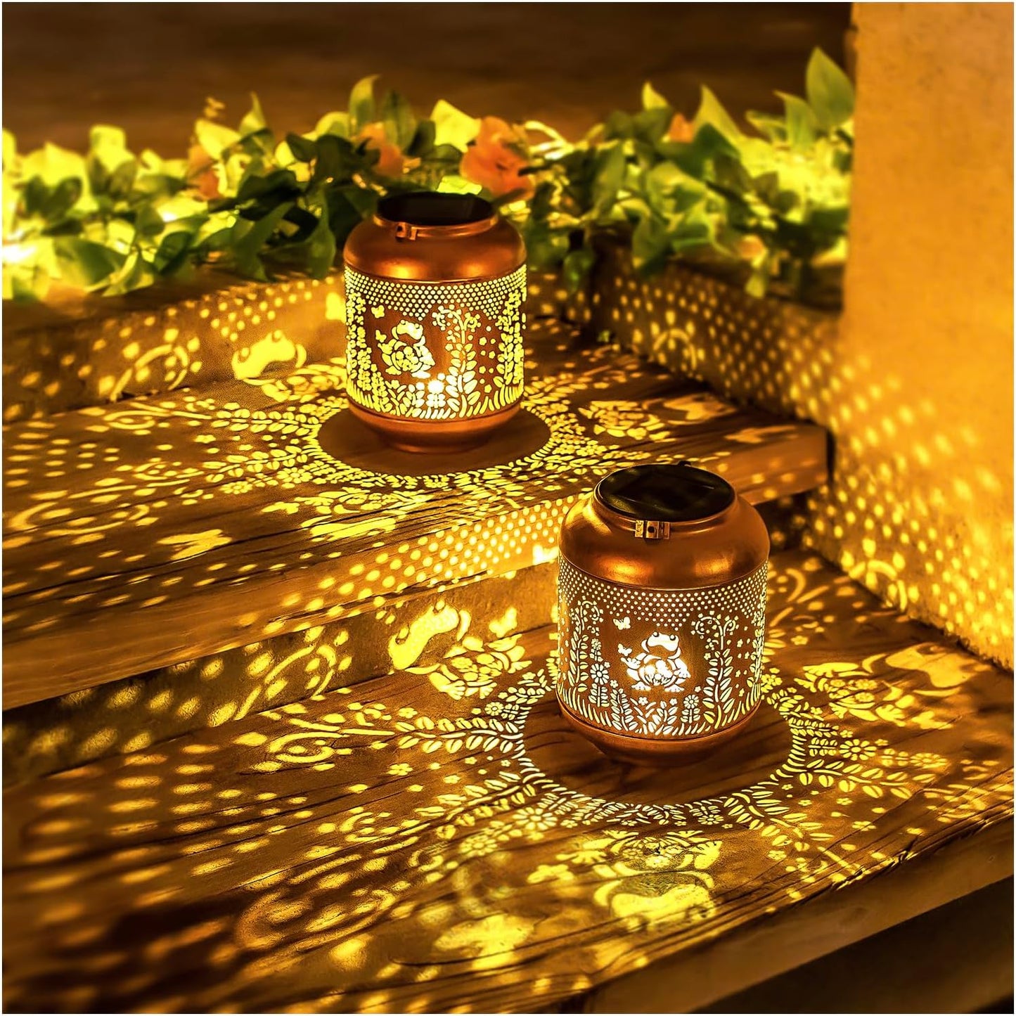 2 Pack Frog Solar Lanterns for Outdoor Garden Decor and Gifts