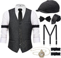 1920s Mens Costume Accessories Set for Men - Gatsby Gangster Pack