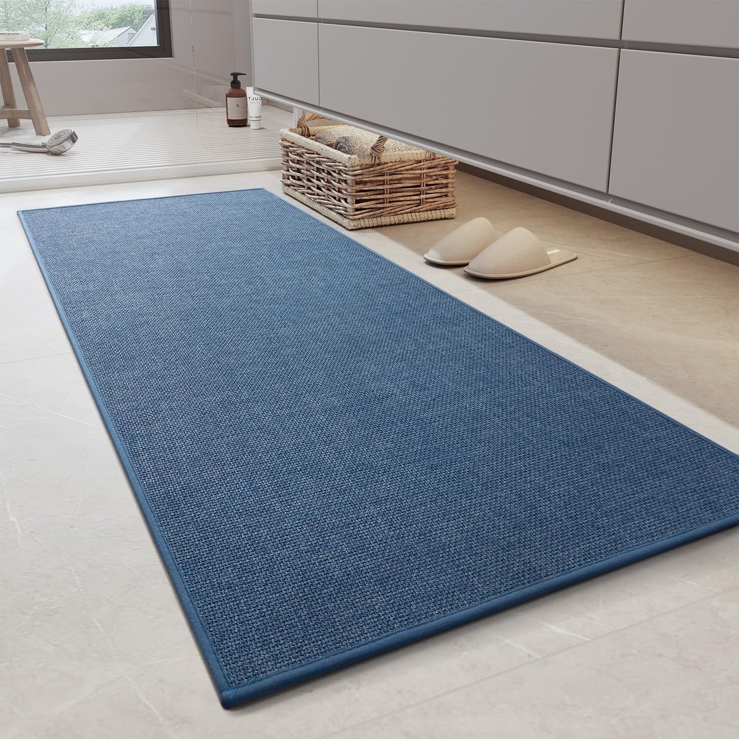 MontVoo Bathroom Runner Rug - Ultra Thin Non Slip Bath Mat