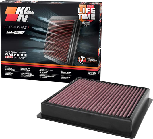 K&N High-Flow Engine Air Filter for 2020-2025 FORD Trucks