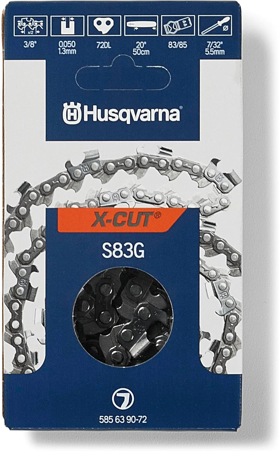 Husqvarna X-Cut S83G 20 Inch Chainsaw Chain for Precision Cuts
