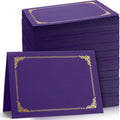 Fainne Certificate Holders Bulk 120 Pack - Purple Gold Foil