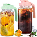 64 OZ Glass Pitcher with Lid for Iced Tea and Cold Brew Coffee