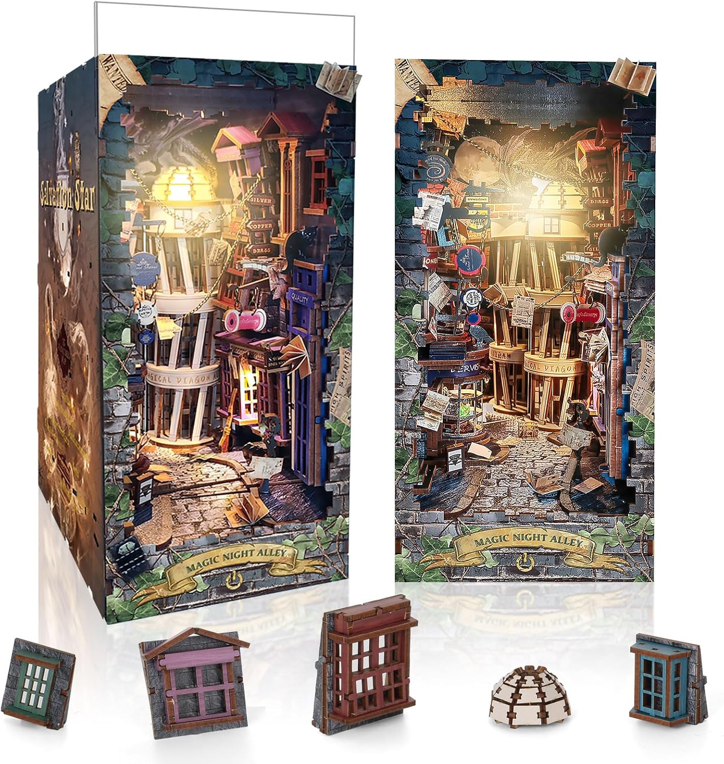 DIY Book Nook Kit for Miniature Dollhouse Enthusiasts
